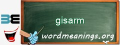 WordMeaning blackboard for gisarm